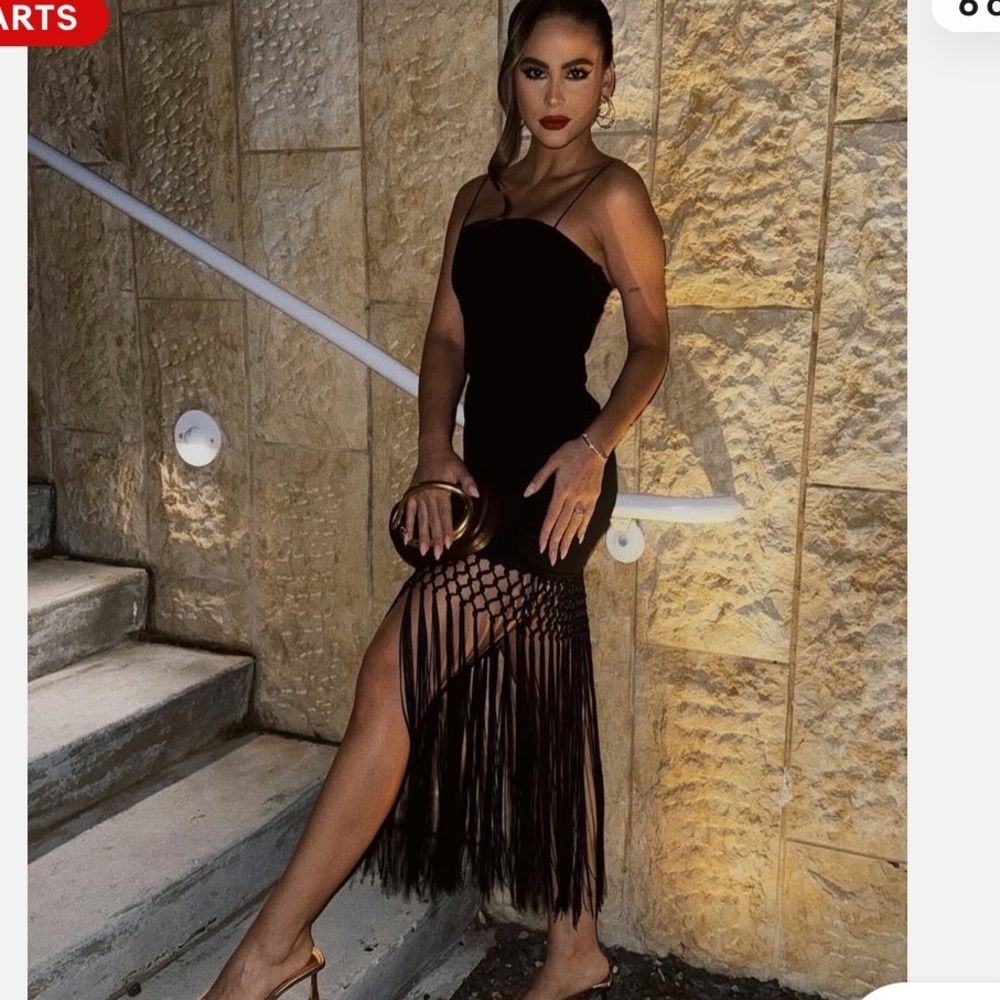 Spring /summer🌺  NWT ZARA FRINGED DRESS SIZE M
🚨 My prices are firm, no discount - Picture 8 of 13